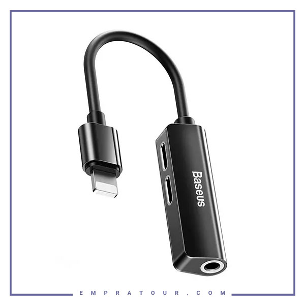 مبدل لایتنینگ به جک 3.5 میلی‌متری بیسوس Baseus Audio Converter L52