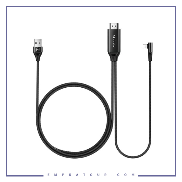 کابل تبدیل لایتنینگ به HDMI مک دودو 2 متر Mcdodo CA-6400 4K HD 90 Degree Elbow Design