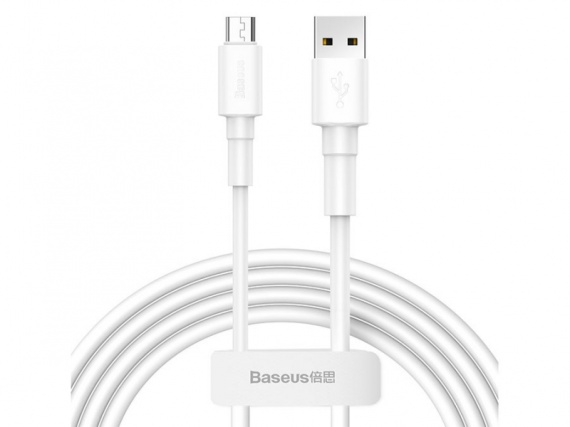 کابل شارژ سریع میکرو یو اس بی بیسوس 1متر Baseus Mini White Micro USB Cable CAMSW-02