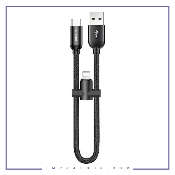 کابل دو سر بیسوس 0.23 متر Baseus U-Shaped CALUTC-01