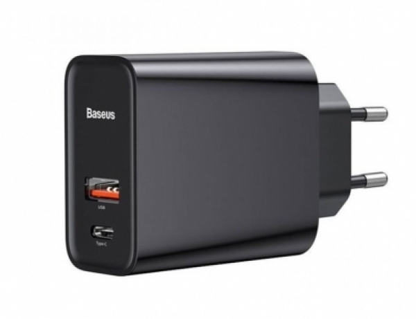 آداپتور سریع دو پورت 30 وات بیسوس Baseus Speed PPS Quick Charger USB+Type-C BS-EU905 CCFS-C01 30W
