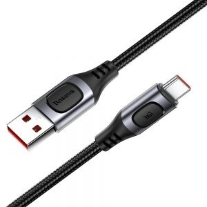 کابل شارژ سریع هوشمند تایپ سی 2 متر بیسوس Baseus type-c fully adapted cable fast charging multi protocol 5A CATSS-B0S