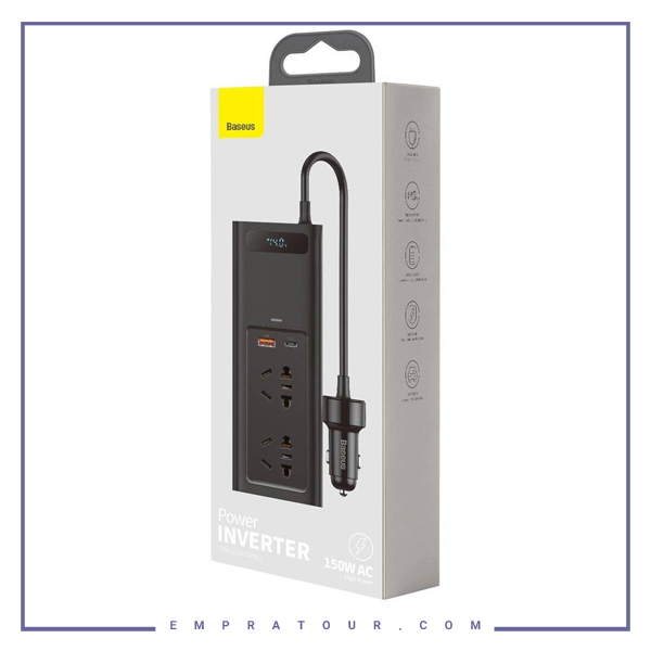 مبدل برق خودرو بیسوس Baseus In-car Inverter 150W CRNBQ-A01