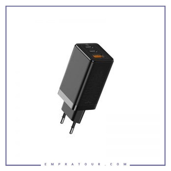 شارژر دیواری سریع دو پورت بیسوس Baseus GaN2 Pro Quick Charger 2C+U 65 EU CCGAN2P-B01