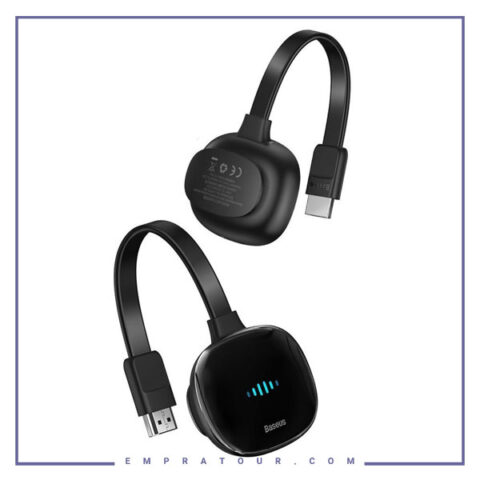 دانگل وای فای HDMI بیسوس Baseus Meteorite Shimmer Wireless Display Adapter 4k/60Hz CATPQ-A01