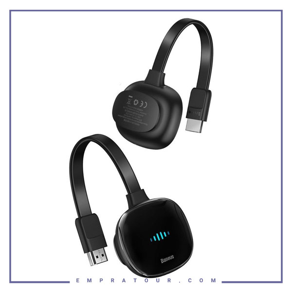 دانگل وای فای HDMI بیسوس Baseus Meteorite Shimmer Wireless Display Adapter 4k/60Hz CATPQ-A01