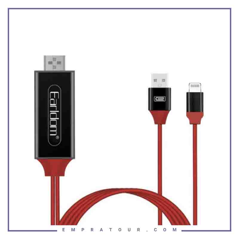 کابل لایتنینگ به HDMI ارلدام Earldom Lightning to HDTV Cable ET-W5 2M