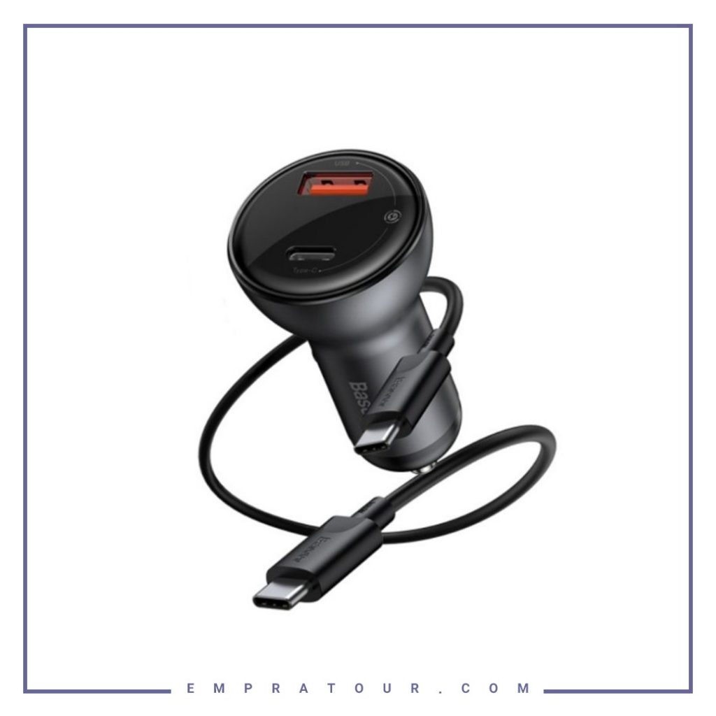 شارژر فندکی سوپر شارژ بیسوس Baseus Digital Display PPS Dual 45W TZCCBX-C0G
