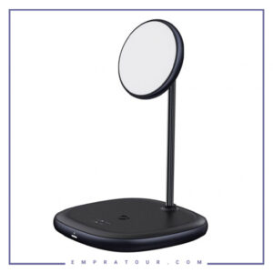 استند شارژر وایرلس بیسوس Baseus Swan Magnetic Desktop Bracket Wireless Charger WXSW-B01