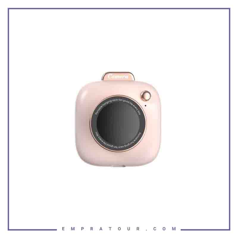 پنکه قابل حمل آویز گردن توتو   TOTU Portable Hanging Neck Fan Camera Shaped Fan