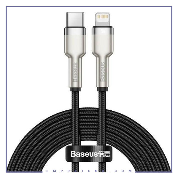 کابل لایتنینگ به Type C فست شارژ بیسوس 0.25متر Baseus Cafule Metal PD CATLJK-01
