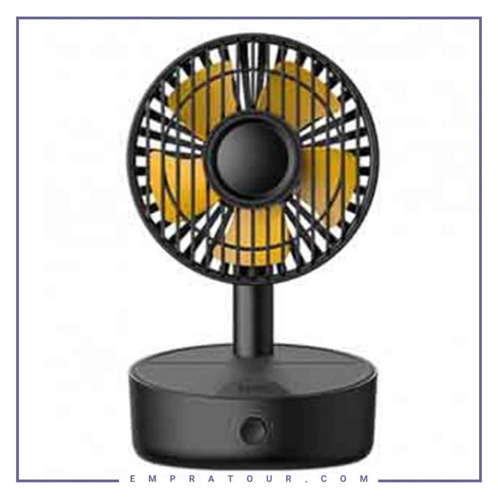 پنکه رومیزی همراه با شارژر وایرلس Baseus Hermit Desktop Wireless Charger with Oscillating Fan WXYZ-A01