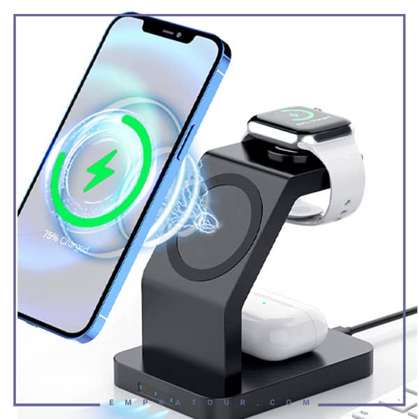 شارژر وایرلس سه کاره توتو TOTU Versatile 3-in-1 S6 Wireless Charger