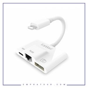 مبدل لایتنینگ به کابل شبکه و او تی جی Earldom lighting to RJ45 Ethernet LAN OT-53