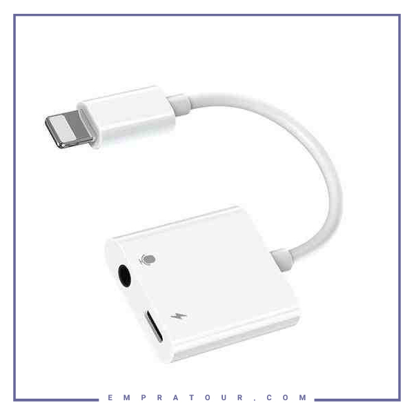 مبدل لایتنیینگ اتصال همزمان جک 3/5میلیمتر و شارژر Joyroom Ben Series S-Y105
