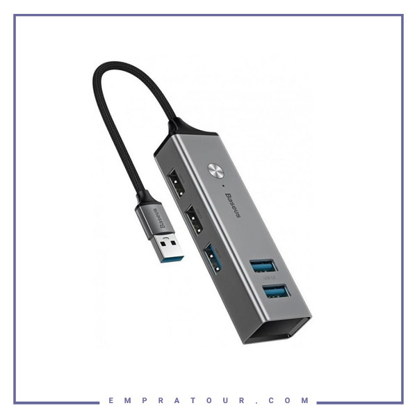 هاب پنج پورت بیسوس Baseus Cube USB3.0 & USB2.0 HUB Adapter CAHUB-C0G