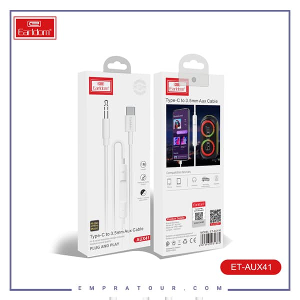 کابل تبدیل TYPE-Cبه AUX ارلدام ET-AUX41