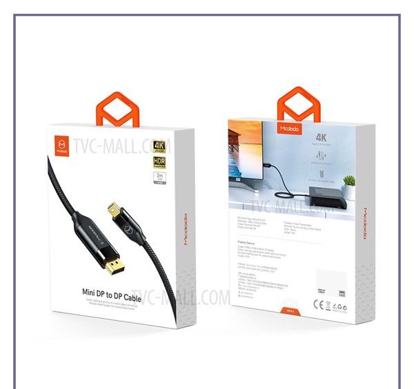 کابل DP به Mini DP مک دودو 2 متر