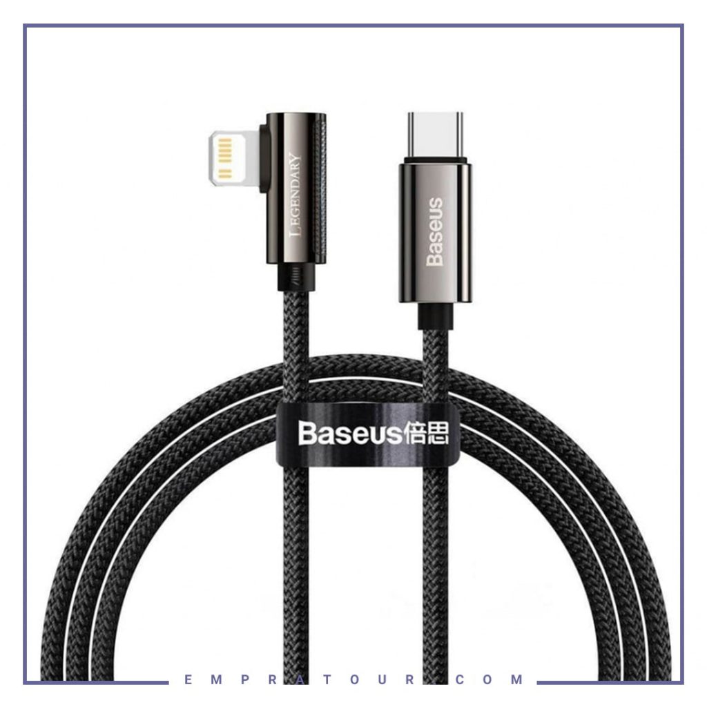 کابل Type-C به لایتنینگ 2 متری بیسوس Baseus Legend Elbow Type C to iP PD CATLCS-A01