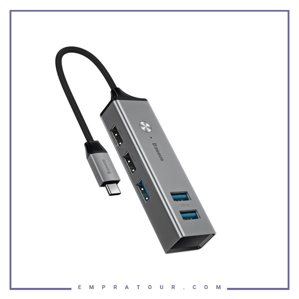 هاب 5 پورت باسئوس مدل Cube HUB Adapter CAHUB-D0G