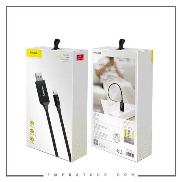 کابل لایتنینگ 5 متر 2 آمپر بیسوس CALYW-M01
