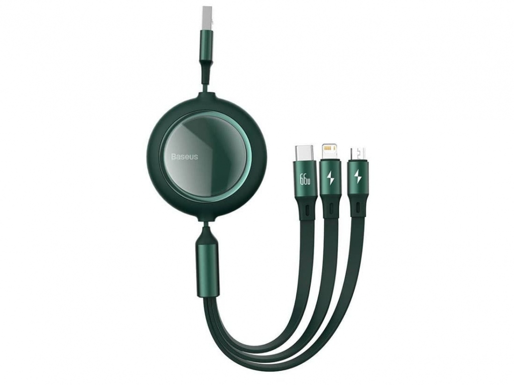 کابل سه سر فست شارژ 1.2 متر بیسوس CAMLC-MJ01
