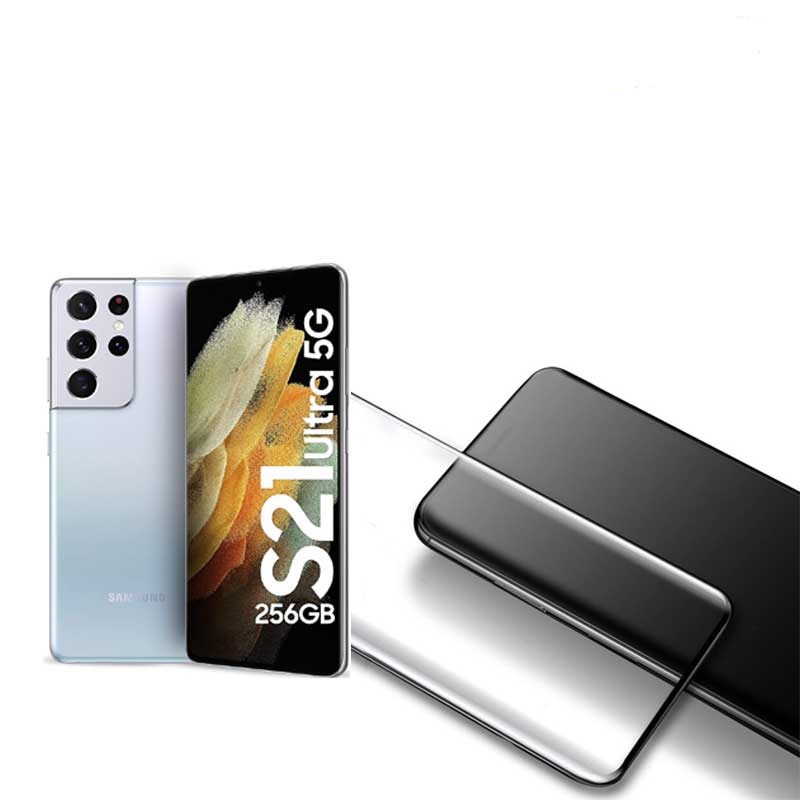 محافظ صفحه نمایش شیشه ای تمام چسب سامسونگ Galaxy S21 ultra