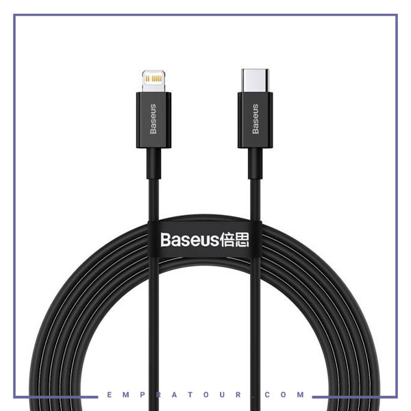 کابل Type C به لایتنینگ فست شارژ 20 وات بیسوس 2متر Baseus Superior PD CATLYS-C01
