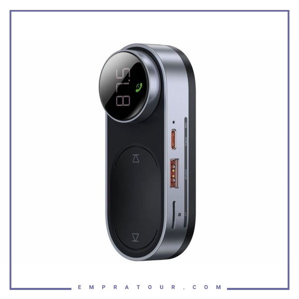 گیرنده بلوتوثی خودرو بیسوس Baseus Solar Car FM Bluetooth Transmitter CDMP000001