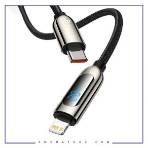کابل شارژ لایتنینگ به تایپ سی 20 وات بیسوس 2 متر Baseus Display Fast Charging CATLSK-A01