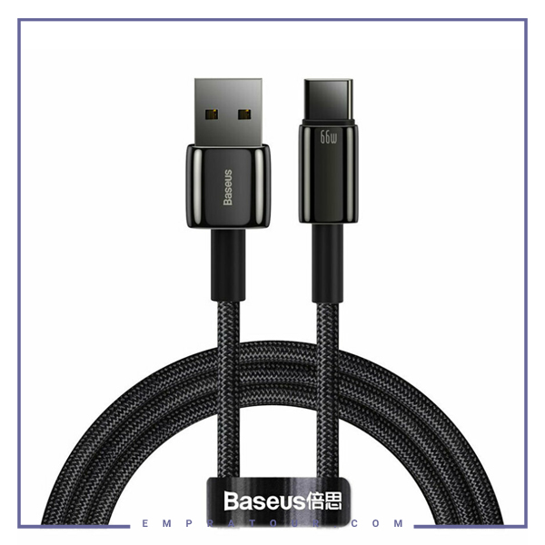 کابل Type C فست شارژ بیسوس 2 متر Baseus Tungsten Gold CATWJ-C01