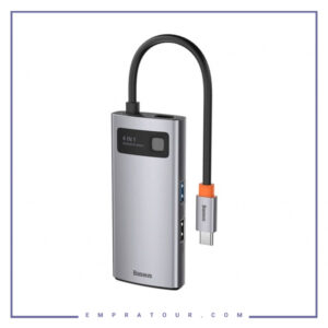 هاب 4 پورت بیسوس Baseus Metal Gleam 4 in 1 Multifunctional Type-C HUB CAHUB-CY0G توان 100 وات