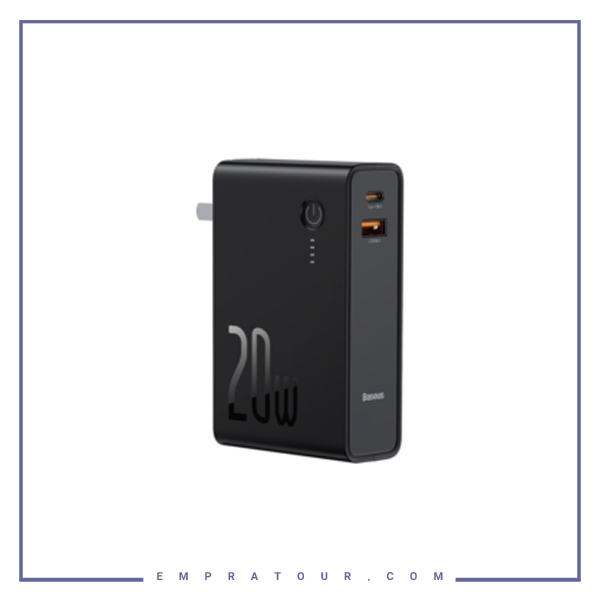 پاوربانک 10000 و شارژر دیواری بیسوس Baseus Power Station PPNL010001 20W