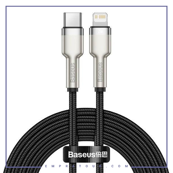 کابل لایتنینگ به Type C فست شارژ بیسوس 1 متر Baseus Cafule Metal PD CATLJK-A01