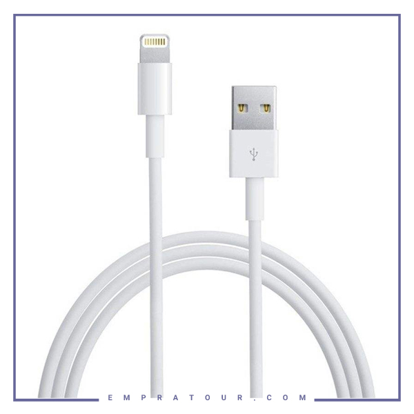 کابل تبدیل USB به لایتنینگ اورجینال اپل 1متر Lightning to USB Apple A1480