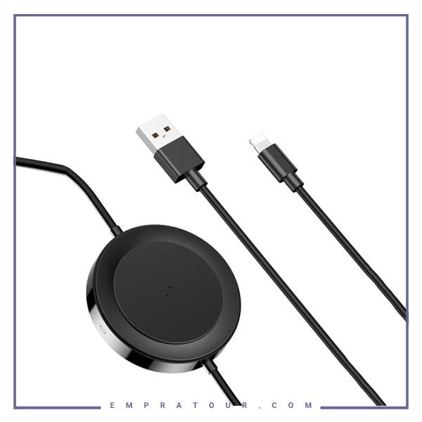 کابل و شارژر وایرلس بیسوس 1.2متر Baseus iP Cable Wireless Charger WXCA-01