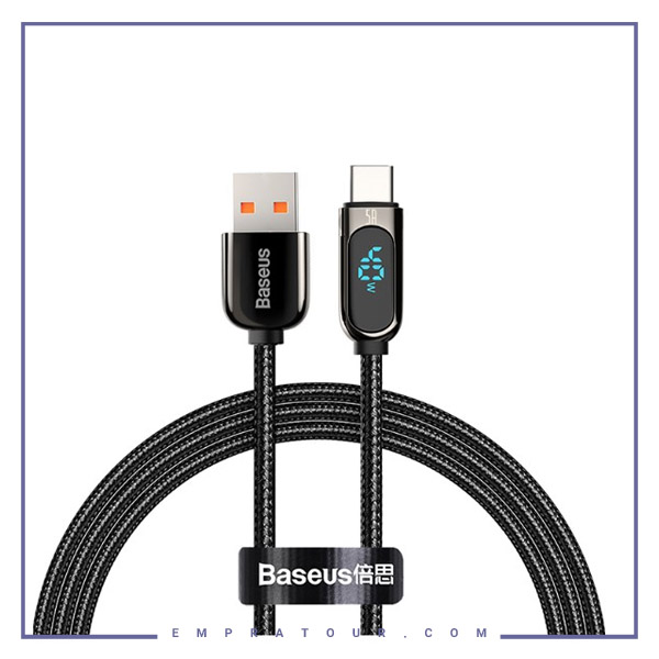 کابل Type C بیسوس 1 متر Baseus Display Fast Charging CATSK-01