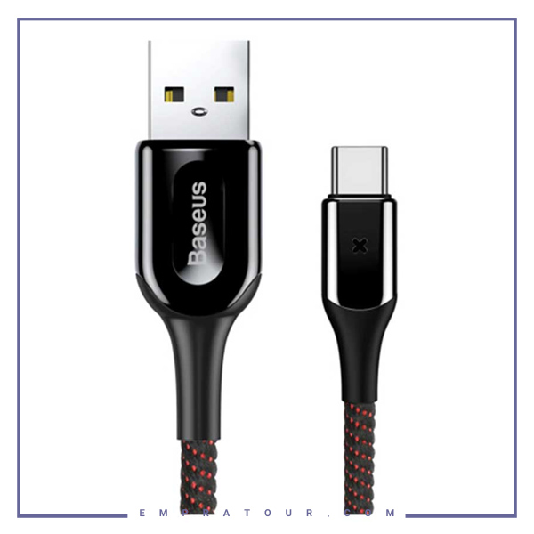 کابل Type-C بیسوس 1 متر Baseus X-Shaped Light Cable CATXD-A01
