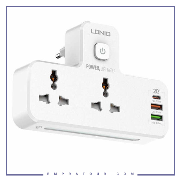 چند راهی برق و شارژر الدینیو LDNIO SC2311 QC3.0 PD3.0 Power Strip