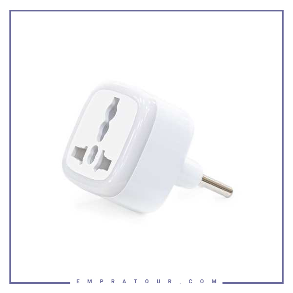 تبدیل سه به دو برق هادرون Hadron HTH-A10-1 Univwrsal/EU Power Plug Adapter