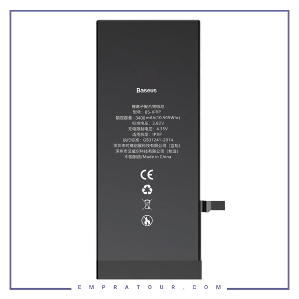 باتری  بیسوس ظرفیت 3400 میلی آمپر Battery Lithium lon Polymer iPhone 8 PLUS  ACCB-BIP8P