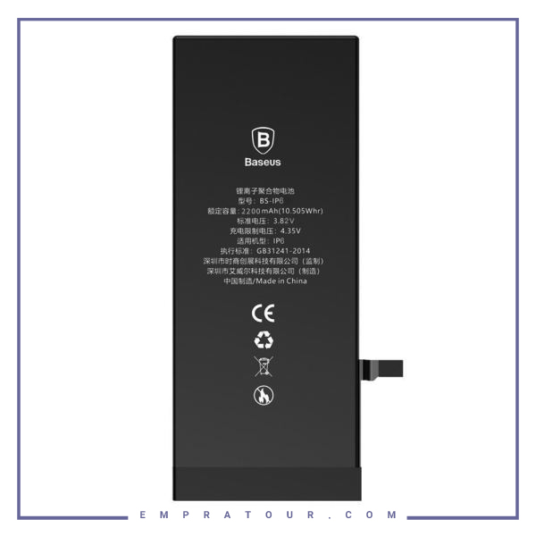 باتری بیسوس ظرفیت 3400 میلی آمپر تقویت شده Battery Lithium lon Polymer iPhone 6 Plus ACCB-BIP6P