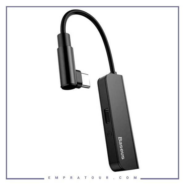 کابل تبدیل Type C اتصال همزمان هندزفری و شارژر Baseus L53 PD Converter CATL53-01