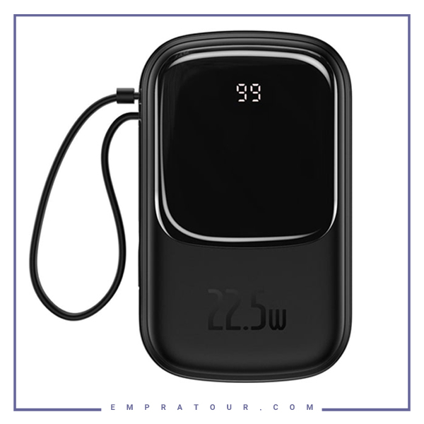پاوربانک 20000 میلی آمپر با کابل تایپ سی 22.5 وات بیسوس Baseus Power Bank Qpow PPQD-I01