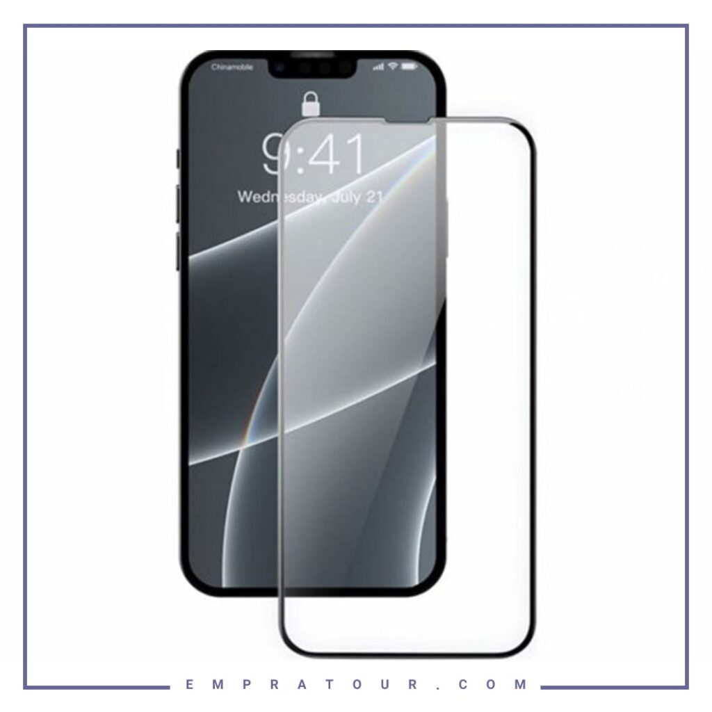 پک 2تایی گلس شیشه ای تمام صفحه آیفون13 و 13پرو Baseus Tempered glass SGQP020101