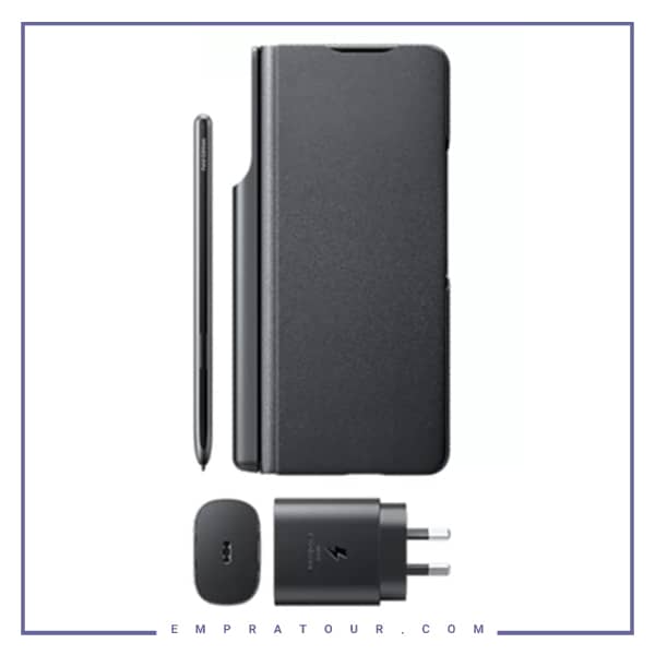 پک اصلی کاور هوشمند،قلم و شارژر سامسونگ Samsung Galaxy Z Fold3 5G Note Package