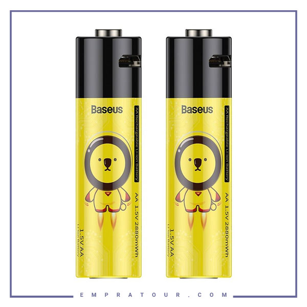 باتری قلمی قابل شارژ باسئوس پک 2 تاییBaseus PCWH000211 2PCS Rechargeble Li ion Battery