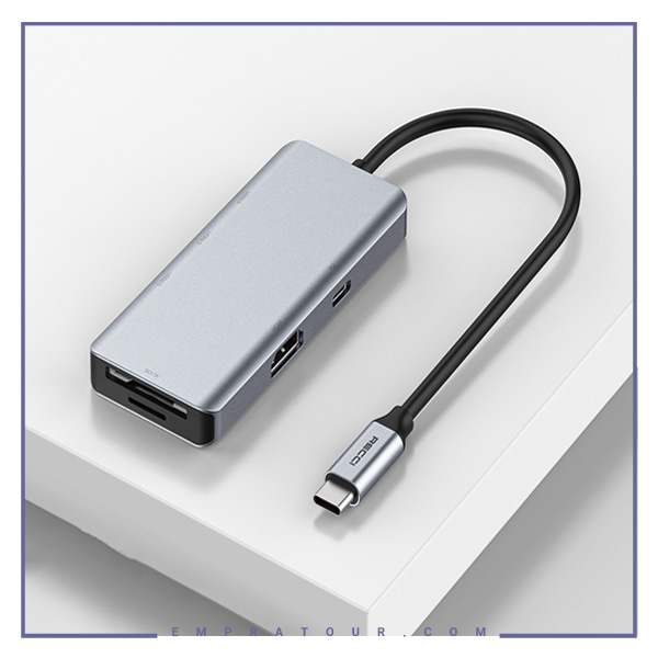 هاب 7 پورت رسی RECCI 7 in 1 HUB RH07