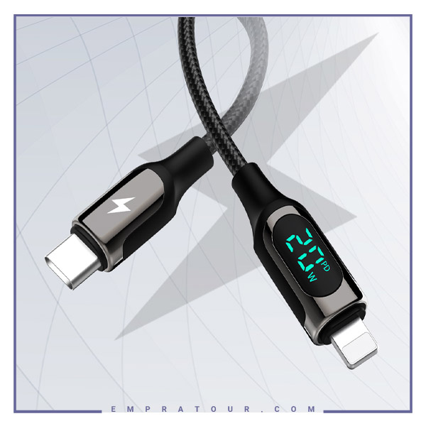 کابل شارژ تایپ سی به لایتنینگ رسی 1متر RECCI GHOST PD LED DATA CABLE RTC-P10CL