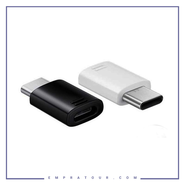 او تی جی میکرو به تایپ سی اورجینال روکارتنی سامسونگ SAMSUNG MICRO To TYPE-C OTG